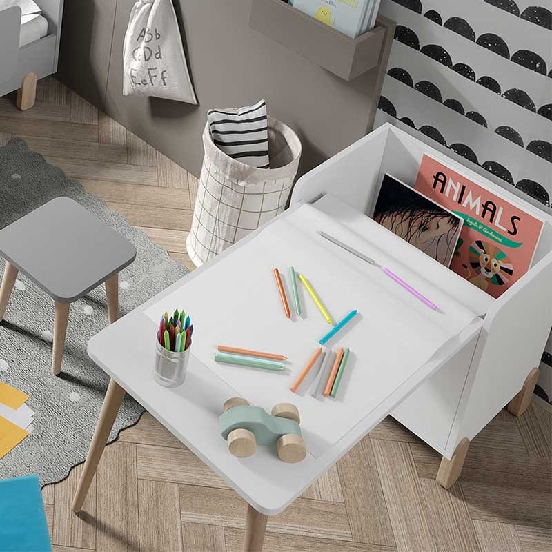 ▷ Mesa infantil con Juguetero y rollo de papel de Ros - Bebeydecoracion
