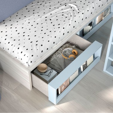 Cama compacta con arcon y revistero Ros