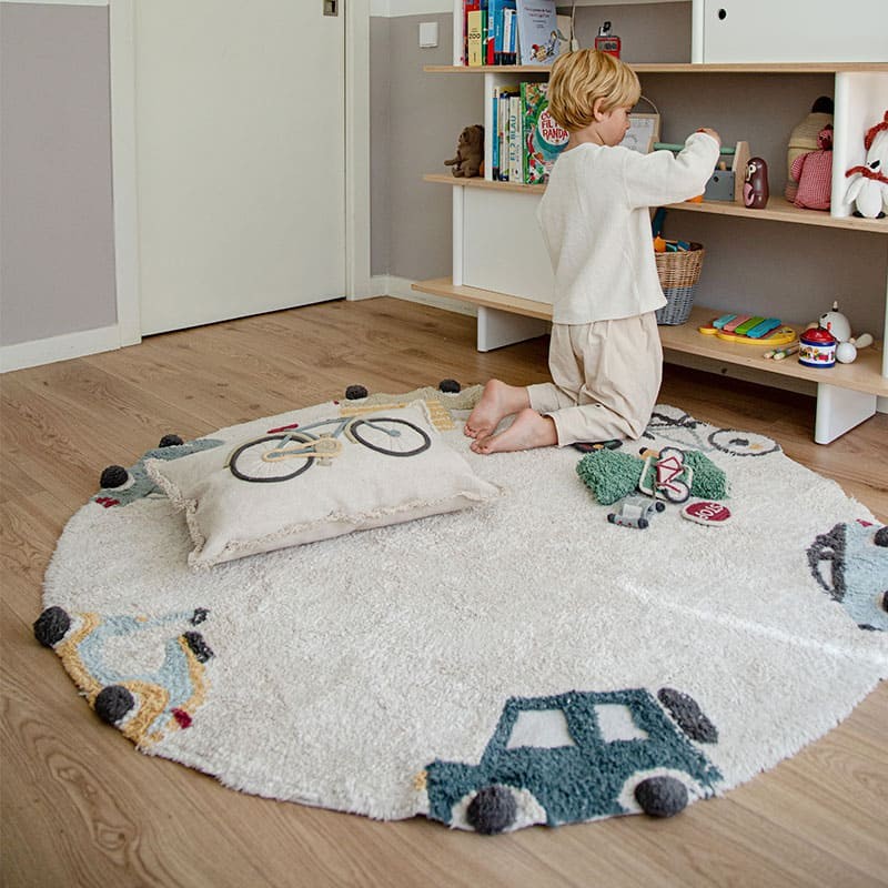 alfombra carretera para decorar habitación infantil y jugar