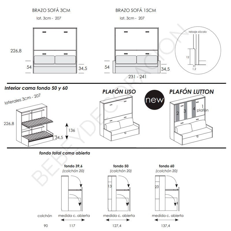 Litera Abatible Horizontal Con Sof Tegar Bebeydecoracion