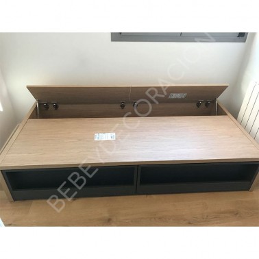 Cama compacta con arcon y revistero Ros