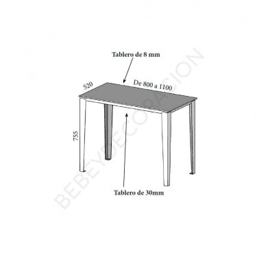 Mesa escritorio con patas metalicas