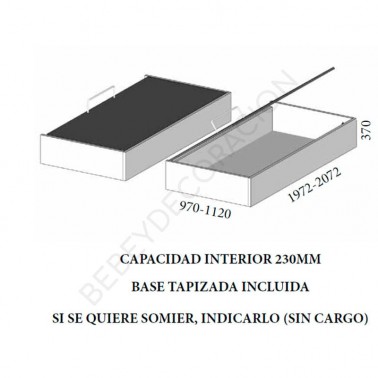 Cama con arcon horizontal