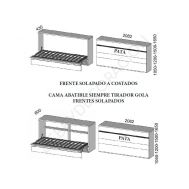 Cama abatible horizontal Montes