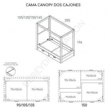 Cama Canopy JJP