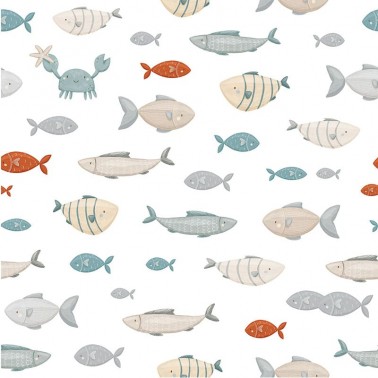 Papel pintado Peces bajo el mar