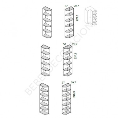 Estanteria terminal chaflan Ros