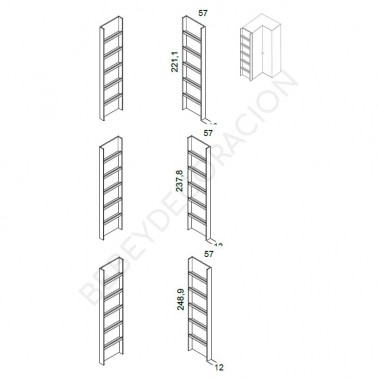 Estanteria terminal en folding