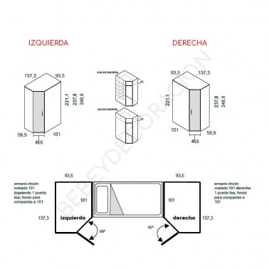 Armario rincon costado 101