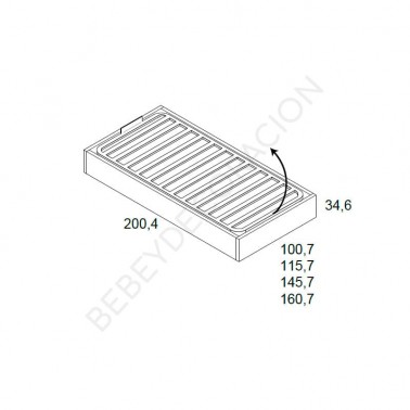 Cama con canape vertical