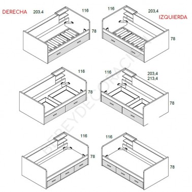 Cama nido con mesita y estante