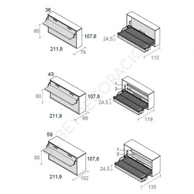 Cama abatible horizontal con mesa