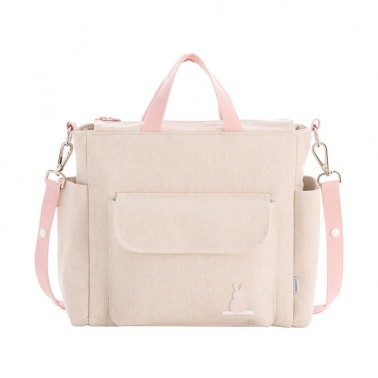 Bolso maternal Pack Lino Rosa