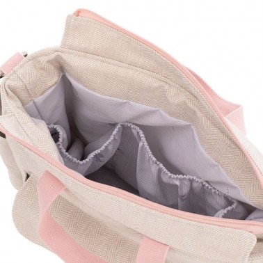 Bolso maternal Pack Lino Rosa