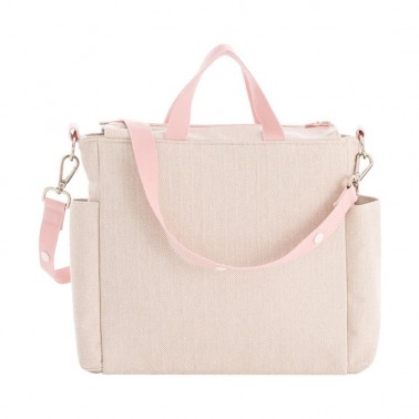 Bolso maternal Pack Lino Rosa