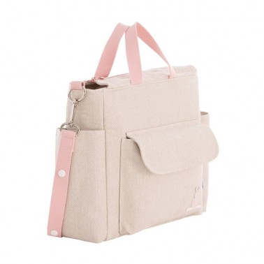 Bolso maternal Pack Lino Rosa