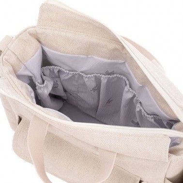 Bolso maternal Pack Lino Beige