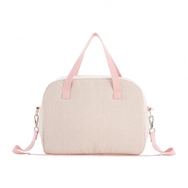 Bolso maternal Prome Lino Rosa