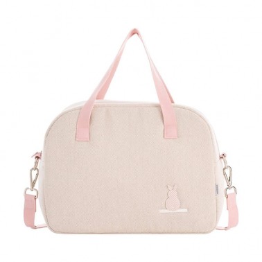 Bolso maternal Prome Lino Rosa